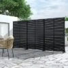 Classic Louver Black Galvanized Steel Room Screen | 183H X 120W X 40D Cm -Outdoor Living Gardens GUEST 618bac62 50ac 4ae2 a82d b8a023561715