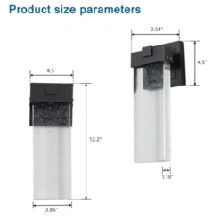 2 Packs Outdoor Waterproof Transparent LED Crystal Wall Lamp Supports Multiple Types Of Light Bulbs -12W Per Lamp 15 2 Packs Outdoor Waterproof Transparent LED Crystal Wall Lamp Supports Multiple Types Of Light Bulbs -12W Per Lamp -Outdoor Living Gardens GUEST 62dcb242 2963 484c b0f3 8a9697031e38