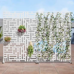 1-Piece 46.8 In. W X 71.37 In. H Brown Outdoor Metal Screen Decorative Art Panel,Outdoor Garden Screen 11 1-Piece 46.8 In. W X 71.37 In. H Brown Outdoor Metal Screen Decorative Art Panel,Outdoor Garden Screen -Outdoor Living Gardens GUEST 642df506 d3ed 4848 a8eb 1dcc113d208f