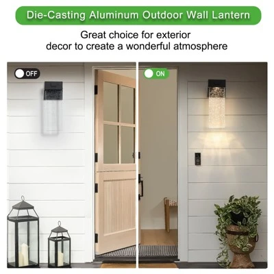 2 Packs Outdoor Waterproof Transparent LED Crystal Wall Lamp Supports Multiple Types Of Light Bulbs -12W Per Lamp 5 2 Packs Outdoor Waterproof Transparent LED Crystal Wall Lamp Supports Multiple Types Of Light Bulbs -12W Per Lamp - Image 3