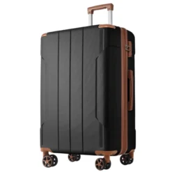 28 Inch Black Hardshell Luggage Lightweight Durable ABS Suitcases With Double Wheels Expandable Checked -Outdoor Living Gardens GUEST 686688e4 39f3 481d a28c dae39dfb50a8