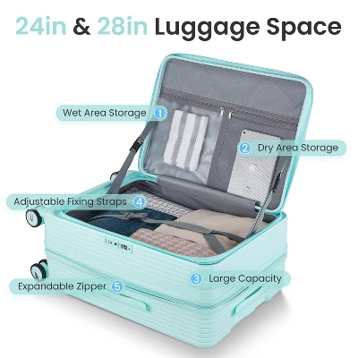Luggage Sets 3 Piece(20/24/28), Expandable Carry On Luggage With TSA Lock Airline Approved 5 Luggage Sets 3 Piece(20/24/28), Expandable Carry On Luggage With TSA Lock Airline Approved - Image 3
