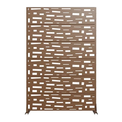 47-inches W X 72-inches H Brown Galvanized Sheet Screen Outdoor And Lndoor Divider For Balcony Patio Garden Room Divider(Wide Street) 9 47-inches W X 72-inches H Brown Galvanized Sheet Screen Outdoor And Lndoor Divider For Balcony Patio Garden Room Divider(Wide Street) - Image 7