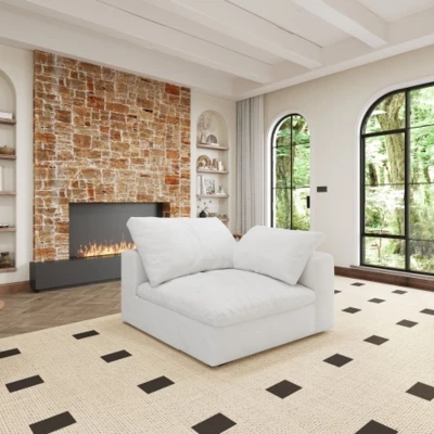 Cloud Modular Comfort L Shaped Sofa Couch For Living Room 3Seater +1 Ottoman 5 Cloud Modular Comfort L Shaped Sofa Couch For Living Room 3Seater +1 Ottoman - Image 3