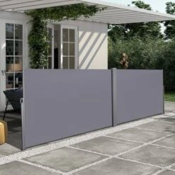 276" X 71" Retractable Side Awning, Waterproof And UV-Resistant, Privacy Screen Divider Roll Up Balcony(Grey) -Outdoor Living Gardens GUEST 6ee68128 b034 4e47 aac6 6524faf974f0