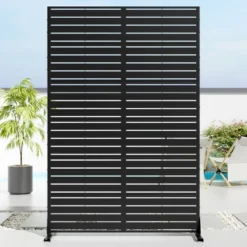 1-Piece Classic Black Galvanized Sheet Screen For Blinds, Privacy Screen