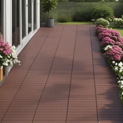 24 Pcs Patio Deck Tiles, DIY Module Interlocking Decking Tiles Floor Tile -Outdoor Living Gardens GUEST 7114b7fe 844d 4f78 b99b 503a16b2f17a