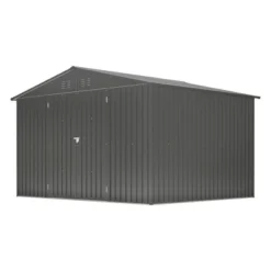 10 X 8 FT Outdoor Storage Shed, All Weather Metal Sheds With Lockable Doors, Tool Shed For Garden, Patio, Backyard, Lawn, Black -Outdoor Living Gardens GUEST 711a3009 de67 4433 80e6 061fbc41a839