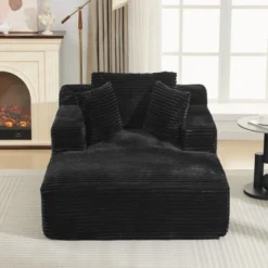 Full- Compressed Chaise Lounge Sofa Bed 48.8" Upholstered Sofa Couch With Removable Pillows, Modern Sleeper Sofa For Living Room And Bedroom, Grey -Outdoor Living Gardens GUEST 71391e7c 4f85 4b17 9e48 dc22c8b0cdf1