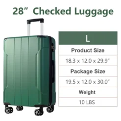 28 Inch Green Hardshell Luggage Lightweight Durable ABS Suitcases With Double Wheels Expandable Checked 14 28 Inch Green Hardshell Luggage Lightweight Durable ABS Suitcases With Double Wheels Expandable Checked -Outdoor Living Gardens GUEST 71911f65 d64c 4cd9 bb80 0e7d7dbcf80c