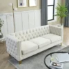 Velvet Sofa For Living Room,Buttons Tufted Square Arm Couch, Modern Couch Upholstered Button And Metal Legs, Sofa Couch For Bedroom -Outdoor Living Gardens GUEST 76ad56ec e3b7 481f b71e 8beb1ab73dac