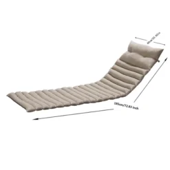 2PCS Set Outdoor Lounge Chair Cushion Replacement Patio Funiture Seat Cushion Chaise Lounge Cushion-KHAKI -Outdoor Living Gardens GUEST 774ff8f6 e5d8 46f0 b220 4577dcf23589