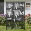 47-inches W X 72-inches H Black Galvanized Sheet Screen Outdoor And Lndoor Divider For Balcony Patio Garden Room Divider (Helen Steet 01 ) -Outdoor Living Gardens GUEST 777f5981 5f3f 4139 9efc d07c37cfa39c