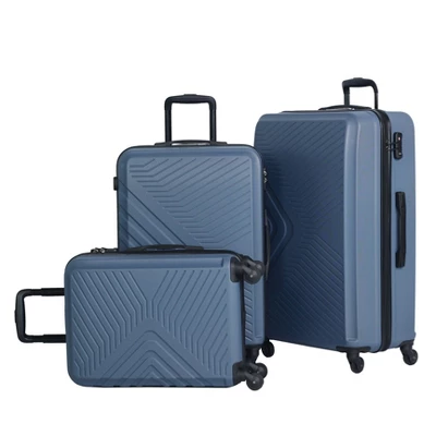 3 Piece Luggage Sets ABS Lightweight Suitcase With Two Hooks, Spinner Wheels, TSA Lock, (20/24/28) Blue 13 3 Piece Luggage Sets ABS Lightweight Suitcase With Two Hooks, Spinner Wheels, TSA Lock, (20/24/28) Blue - Image 11