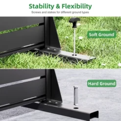 1-Piece 46.8 In. W X 71.37 In. H Four Fold Blinds Black Outdoor Metal Screen Decorative Art Panel (6-Piece Assembly) -Outdoor Living Gardens GUEST 83c60d6b dd01 4e2e b8ff 5dbdcec581d5