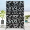 46.8in.W X 71.37in.H Black Galvanized Sheet Outdoor Private Screen Decorative Art Panel 1 46.8in.W X 71.37in.H Black Galvanized Sheet Outdoor Private Screen Decorative Art Panel -Outdoor Living Gardens GUEST 843bda4f 0872 476c 8cdb c59e6eba81e8