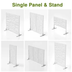47-inches W X 72-inches H White Galvanized Sheet Screen Outdoor And Lndoor Divider For Balcony Patio Garden Room Divider (Jungle) -Outdoor Living Gardens GUEST 84f64665 a587 427b a9e4 56aedcf85e30