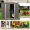 6ft X 5ft Outdoor Metal Storage Shed Gray With Window -Outdoor Living Gardens GUEST 8ab26cb6 821d 4628 a06f e9a60e6f2277
