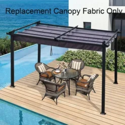 Replacement Canopy Top Fabric For 10x10 Ft Outdoor Patio Retractable Pergola Sunshelter Pergola Canopy -Outdoor Living Gardens GUEST 8b042ed1 8a19 46d5 8b65 d3c80778ff4b