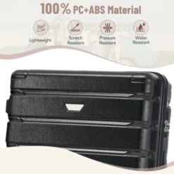 Hardshell Luggage Set 3 Piece, Durable ABS+PC Travel Suitcase With Spinner Wheels For Men Women (20/24/28 Inch)