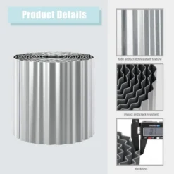 8x120" Galvanized Metal Garden Edging - Lawn & Flower Bed Border - Easy Install Corrugated Design -Outdoor Living Gardens GUEST 8e45207b af50 4527 a0dd 95db0a59dde6