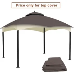 Replacement Canopy Top For Lowe's Allen Roth Heavy Duty Gazebo Roof Gazebo Top With Air Vent 10X12 Gazebo CoverReplacement Top Only (Brown) -Outdoor Living Gardens GUEST 91edace1 3709 45ea b1cd d963e6aa6d90