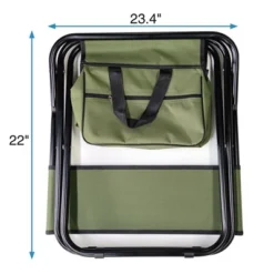 Portable 2-Piece Folding Chair With Storage Bag, Ideal For Indoor, Outdoor Camping, Picnics, And Fishing