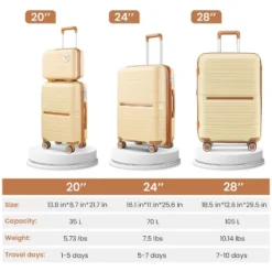 Luggage Sets 4 Piece(14/20/24/28) PP Lightweight & Durable Expandable Suitcase 23 Luggage Sets 4 Piece(14/20/24/28) PP Lightweight & Durable Expandable Suitcase -Outdoor Living Gardens GUEST 93e5f997 8247 4fa7 91af ea4caeb9cc6d