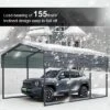 Outdoor Carport, 10 X 15 FT Carport, Heavy Duty Carport Canopy With Galvanized Steel Roof And Frame -Outdoor Living Gardens GUEST 94a117ed f26d 4cb6 a91d dc0e57d13b83
