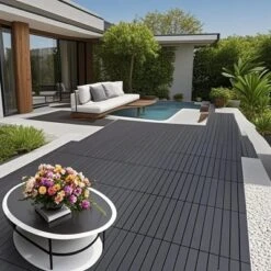 24 Pcs Patio Deck Tiles, DIY Module Interlocking Decking Tiles Floor Tile -Outdoor Living Gardens GUEST 965c3805 fb14 459c 866f 21256efe8dc4