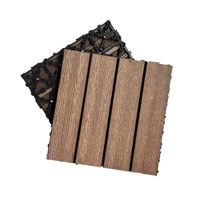Wood Plastic Composite Deck Tiles Set Of 20pcs, DIY Interlocking Decking Tiles, Floor Tile, Durable 10 Wood Plastic Composite Deck Tiles Set Of 20pcs, DIY Interlocking Decking Tiles, Floor Tile, Durable - Image 8