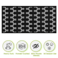 47-inches W X 72-inches H Black Galvanized Sheet Screen Outdoor And Lndoor Divider For Balcony Patio Garden Room Divider (Brick) -Outdoor Living Gardens GUEST 9bf8afc7 2224 4537 9434 fb8526ce29e2