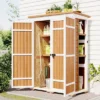 Storage Shed With Waterproof Roof & Lockable Doors, Natural -Outdoor Living Gardens GUEST 9c1d7ab0 b42e 499c b4f5 35cd24f49048