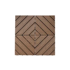 11 Pieces Of 11.7" X 11.7" Textured Plastic Wood Deck Tiles For Outdoor Terrace Flooring, Brown 12 11 Pieces Of 11.7" X 11.7" Textured Plastic Wood Deck Tiles For Outdoor Terrace Flooring, Brown -Outdoor Living Gardens GUEST 9d4a8c42 a6ca 4ac9 9b99 0b8c5a1c6d9d