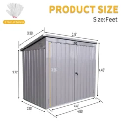 Garbage Bin Shed Stores 2 Trash Cans Metal Outdoor Bin Shed For Garbage Storage,Stainless Galvanized Steel, Bin Shed For Garden Yard Lawn Gray 13 Garbage Bin Shed Stores 2 Trash Cans Metal Outdoor Bin Shed For Garbage Storage,Stainless Galvanized Steel, Bin Shed For Garden Yard Lawn Gray -Outdoor Living Gardens GUEST 9df9c671 abff 45c4 a247 9c6c850cd256