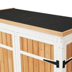 Storage Shed With Waterproof Roof & Lockable Doors, Natural -Outdoor Living Gardens GUEST 9e969660 1e90 4eda 83c3 959209c67d2e