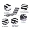 2PCS Outdoor Lounge Chair Cushion Replacement Patio Funiture Seat Cushion Chaise Lounge Cushion-black/white Stripe -Outdoor Living Gardens GUEST a04506df e89b 4ba8 b794 5a0fe56fd6d9