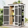 Storage Shed With Waterproof Roof & Lockable Doors, Gray 2 Storage Shed With Waterproof Roof & Lockable Doors, Gray -Outdoor Living Gardens GUEST a56c4e4c 283e 4184 9d41 33c52c21b692