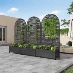 Wrought Iron Black Arch Planter Box With Climbing Rack (Shine Light A Type) -Outdoor Living Gardens GUEST a681ea27 bc10 4190 a2ef 40617b3ff9b7