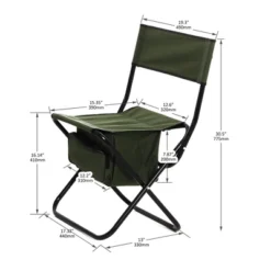 4-piece Folding Outdoor Chair With Storage Bag, Portable Chair For Indoor, Outdoor Camping, Picnics And Fishing -Outdoor Living Gardens GUEST a7b52401 5c58 4666 a372 6c164e83dae9 1