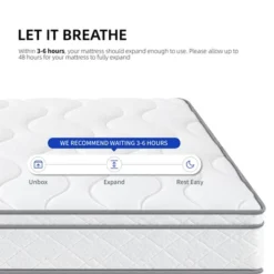 10 Inch Hybrid Full Size Mattress - Gel Memory Foam, Pocket Coils, Breathable, Durable, Mattress In A Box -Outdoor Living Gardens GUEST a8df2afb f843 49f6 9e81 9cc43056f668