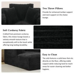 Full- Compressed Chaise Lounge Sofa Bed 48.8" Upholstered Sofa Couch With Removable Pillows, Modern Sleeper Sofa For Living Room And Bedroom, Grey -Outdoor Living Gardens GUEST a9a1efe6 e2ca 44ce 8b80 fd997ecead5f