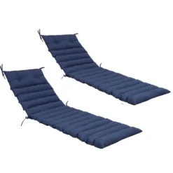 NEW 2PCS Set Outdoor Lounge Chair Cushion Replacement Patio Funiture Seat Cushion Chaise Lounge Cushion-Grey Wrong Photo