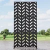 Compact Fishbone Black Galvanized Steel Panel | 183H X 90W X 40D Cm -Outdoor Living Gardens GUEST abf52fd5 6859 4078 b16c f09a9d0e4b65
