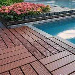 12"x12" Square Plastic Interlocking Deck Tiles,44 Pack Patio Deck Tiles, Outdoor And Indoor Patio Decking Tiles For Poolside Balcony Backyard -Outdoor Living Gardens GUEST ad7bc69d 875d 453e b5a5 3453c6dc1669