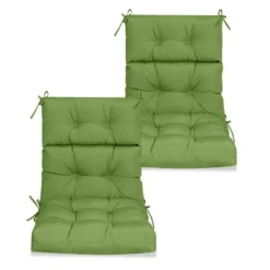 2 Pcs Set High Back Patio Chair Cushions, Tufted Rocking Chair Cushions -Outdoor Living Gardens GUEST aed80c1a 5229 4106 be17 648957d92ae6