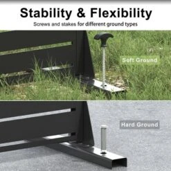 47-inches W X 72-inches H Black Galvanized Sheet Screen Outdoor And Lndoor Divider For Balcony Patio Garden Room Divider (Classic Shutter) -Outdoor Living Gardens GUEST aff1e4ed 4807 4f3c 9954 a478cdd31deb