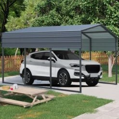 Outdoor Carport, 10 X 15 FT Carport, Heavy Duty Carport Canopy With Galvanized Steel Roof And Frame -Outdoor Living Gardens GUEST b0541982 de2c 466d 9624 6ba6e78ad2b2