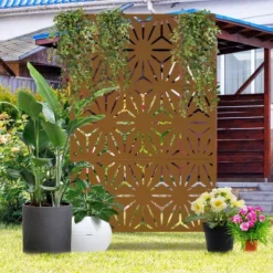 47-inches W X 72-inches H White Galvanized Sheet Screen Outdoor And Lndoor Divider For Balcony Patio Garden Room Divider (Star 01) 13 47-inches W X 72-inches H White Galvanized Sheet Screen Outdoor And Lndoor Divider For Balcony Patio Garden Room Divider (Star 01) -Outdoor Living Gardens GUEST b15c29b7 5b9c 4971 bdd0 3449069f71a0