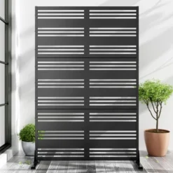 47-inches W X 72-inches H Black Galvanized Sheet Screen Outdoor And Lndoor Divider For Balcony Patio Garden Room Divider (Shutter-B) 13 47-inches W X 72-inches H Black Galvanized Sheet Screen Outdoor And Lndoor Divider For Balcony Patio Garden Room Divider (Shutter-B) -Outdoor Living Gardens GUEST b2e9a5ca 789d 4879 9f6c 3f110c2d054f